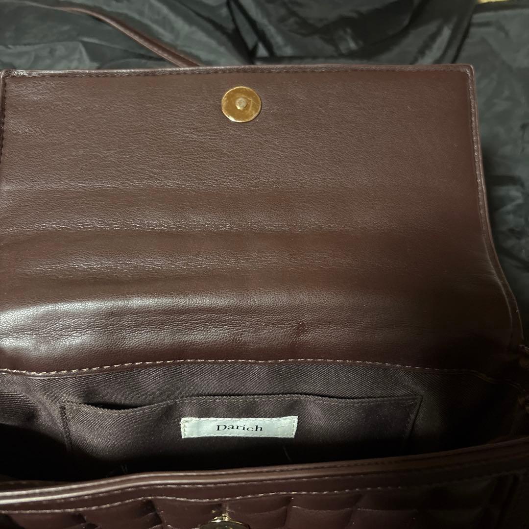 ダーリッチ チョコレートキルトバッグ ブラウン