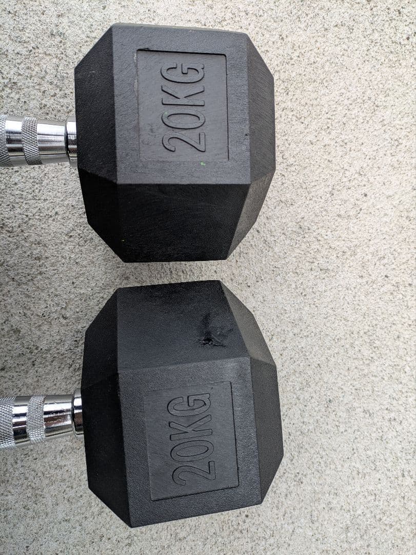 20KG ヘックスダンベル 2個セット 発送不可。引き取り限定。