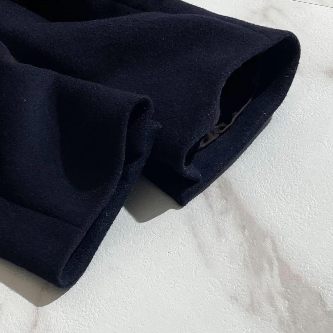 美品 ポールスミス 花柄 チェスターコート ロング丈 ネイビー アウター 203