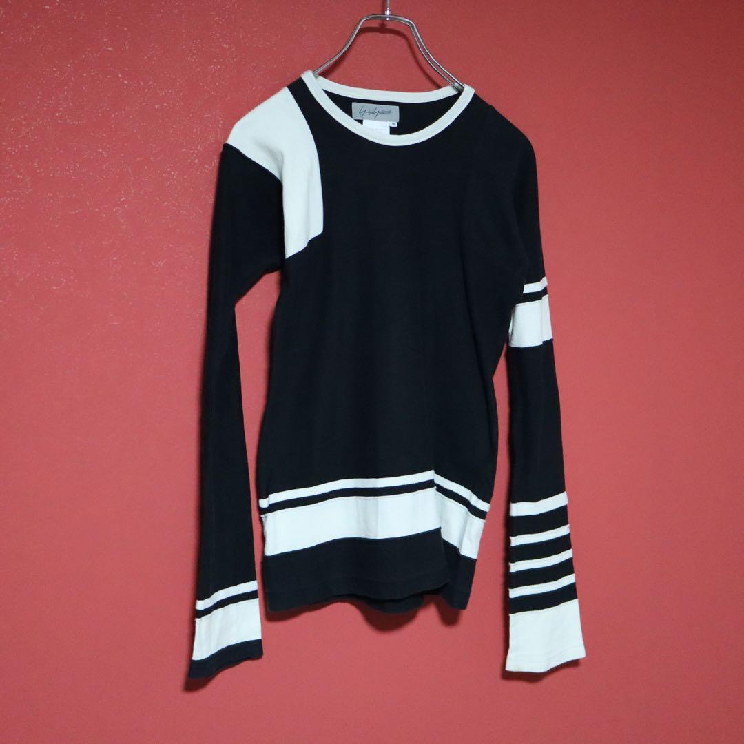 Yohji Yamamoto 短丈 ロング袖 アシンメトリーデザイン ロンT