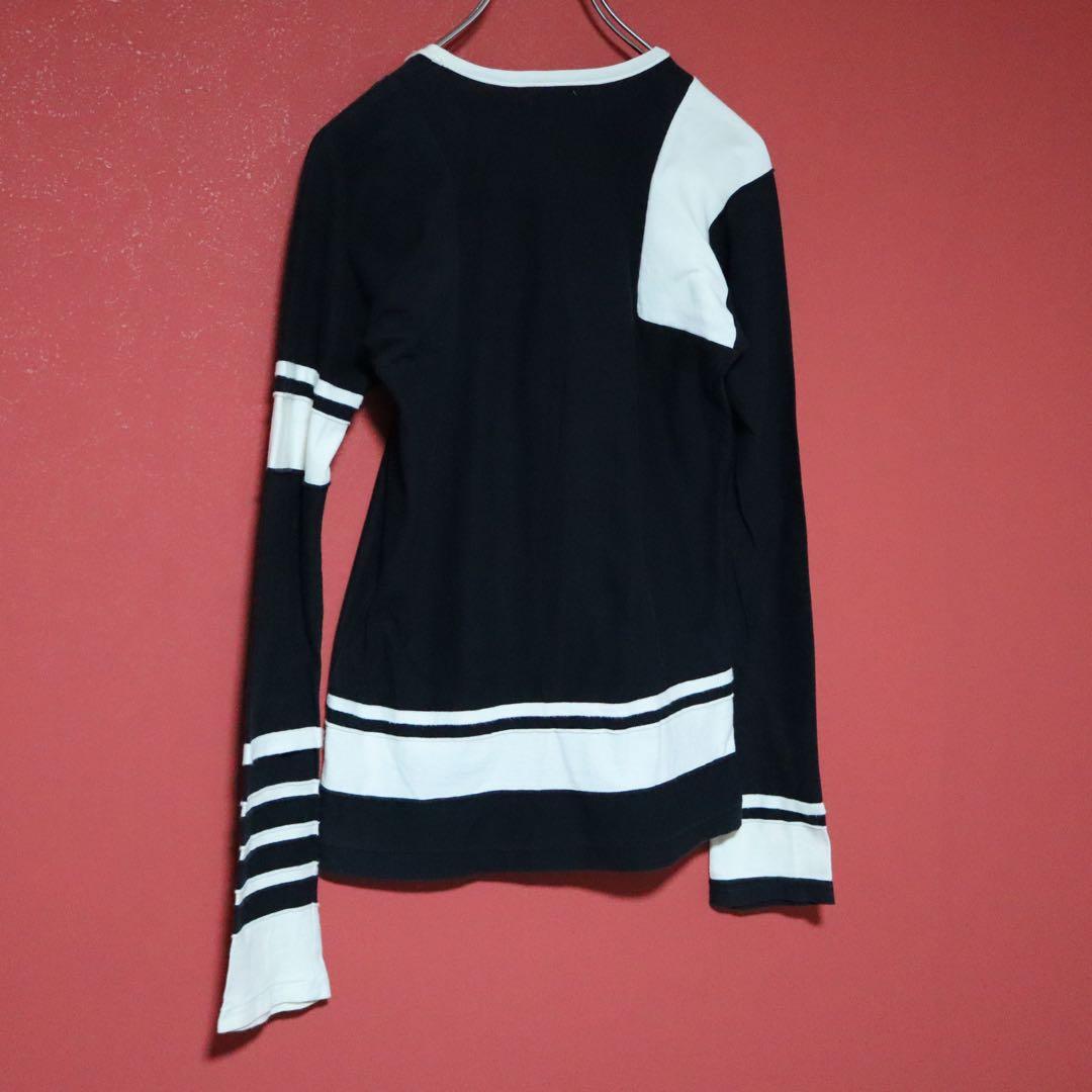 Yohji Yamamoto 短丈 ロング袖 アシンメトリーデザイン ロンT