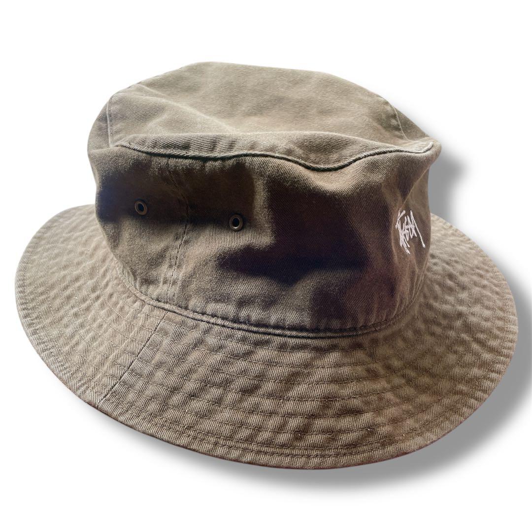 90s オールド ステューシー stussy 希少カラー カーキ バケットハット