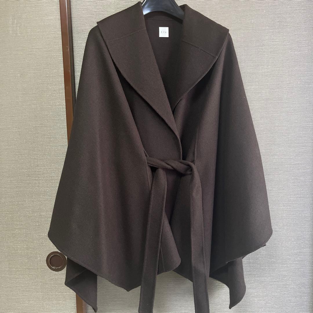 L'Or ロルlaubeblanc rregular hem Cape Coat