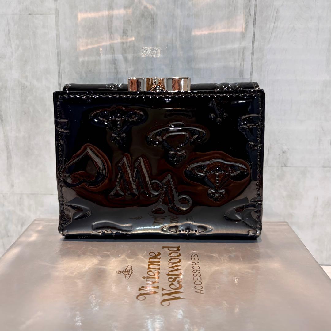 Vivienne Westwood 3つ折り財布 / エナメルブラック