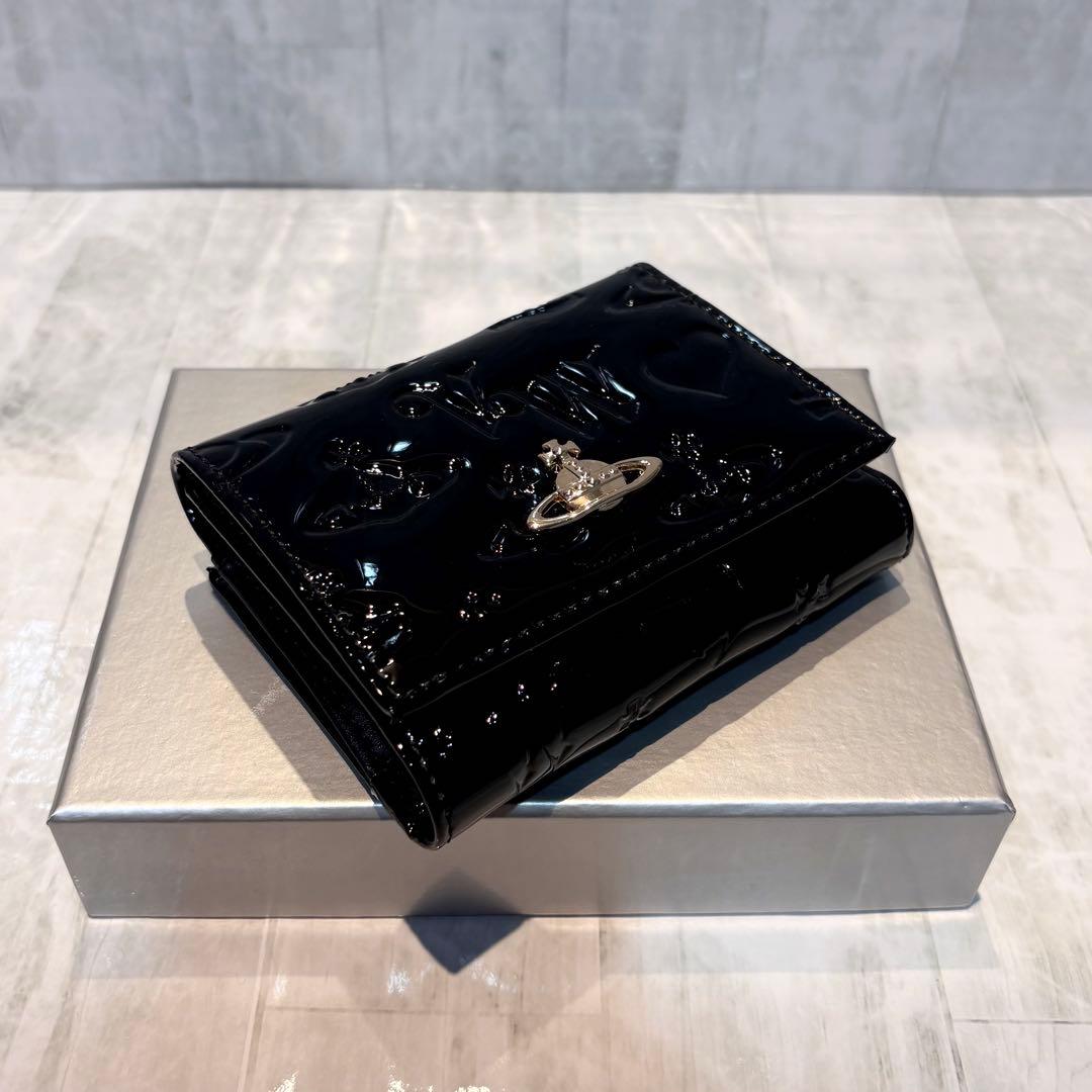 Vivienne Westwood 3つ折り財布 / エナメルブラック