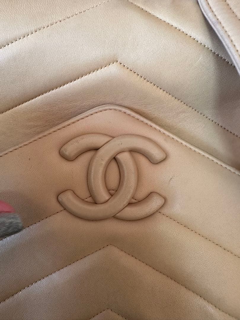 め*こ様 ビンテージ　CHANEL ベージュ ショルダーバッグ