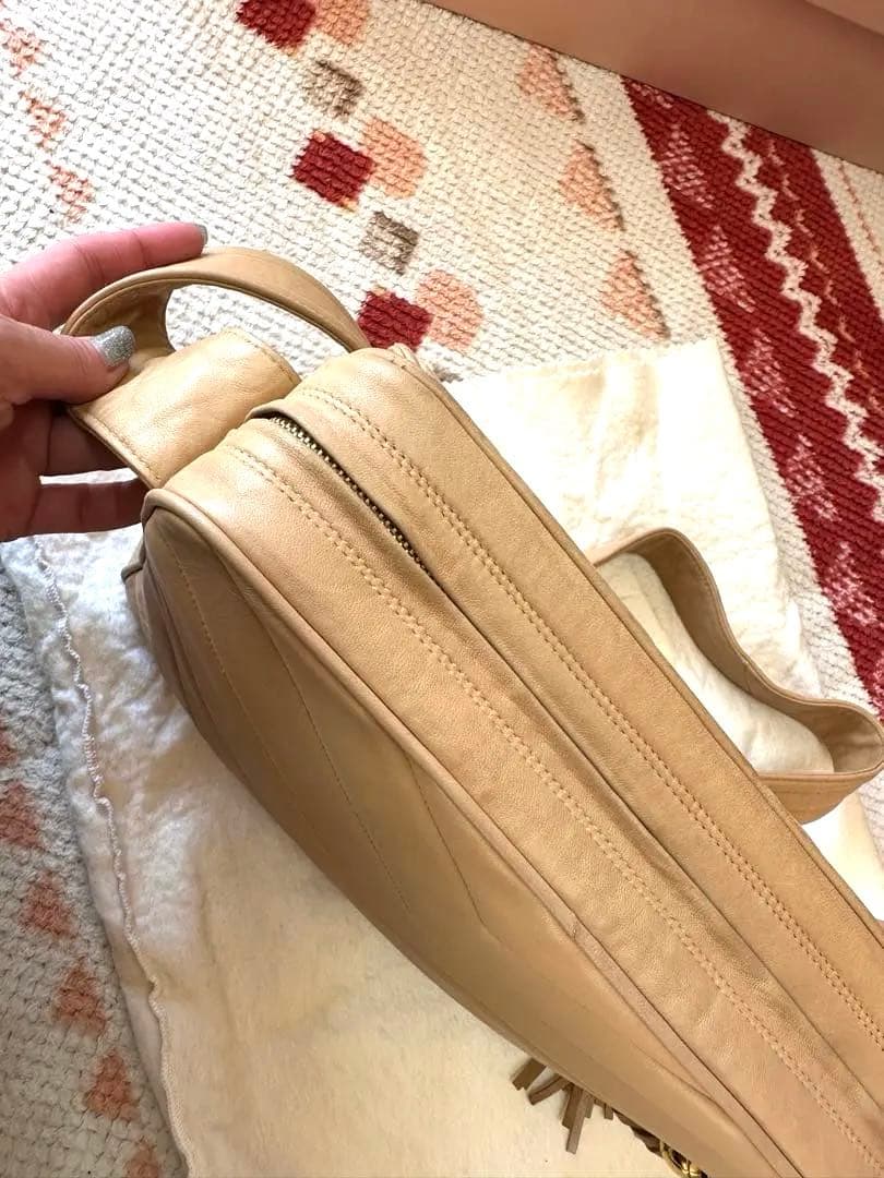 め*こ様 ビンテージ　CHANEL ベージュ ショルダーバッグ
