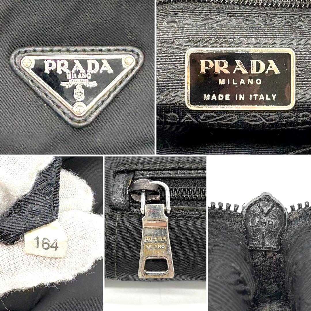 ✨美品✨プラダ ショルダーバッグ 2way 三角ロゴ ナイロン レザー ブラック