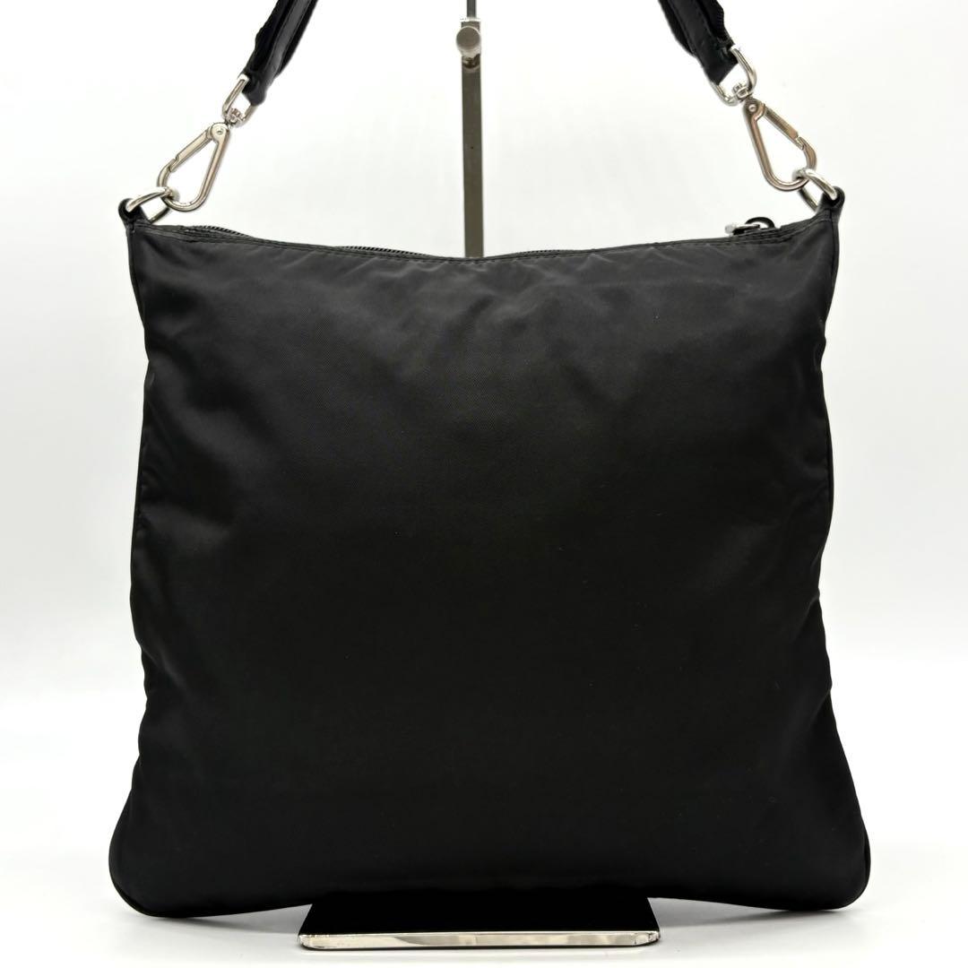 ✨美品✨プラダ ショルダーバッグ 2way 三角ロゴ ナイロン レザー ブラック