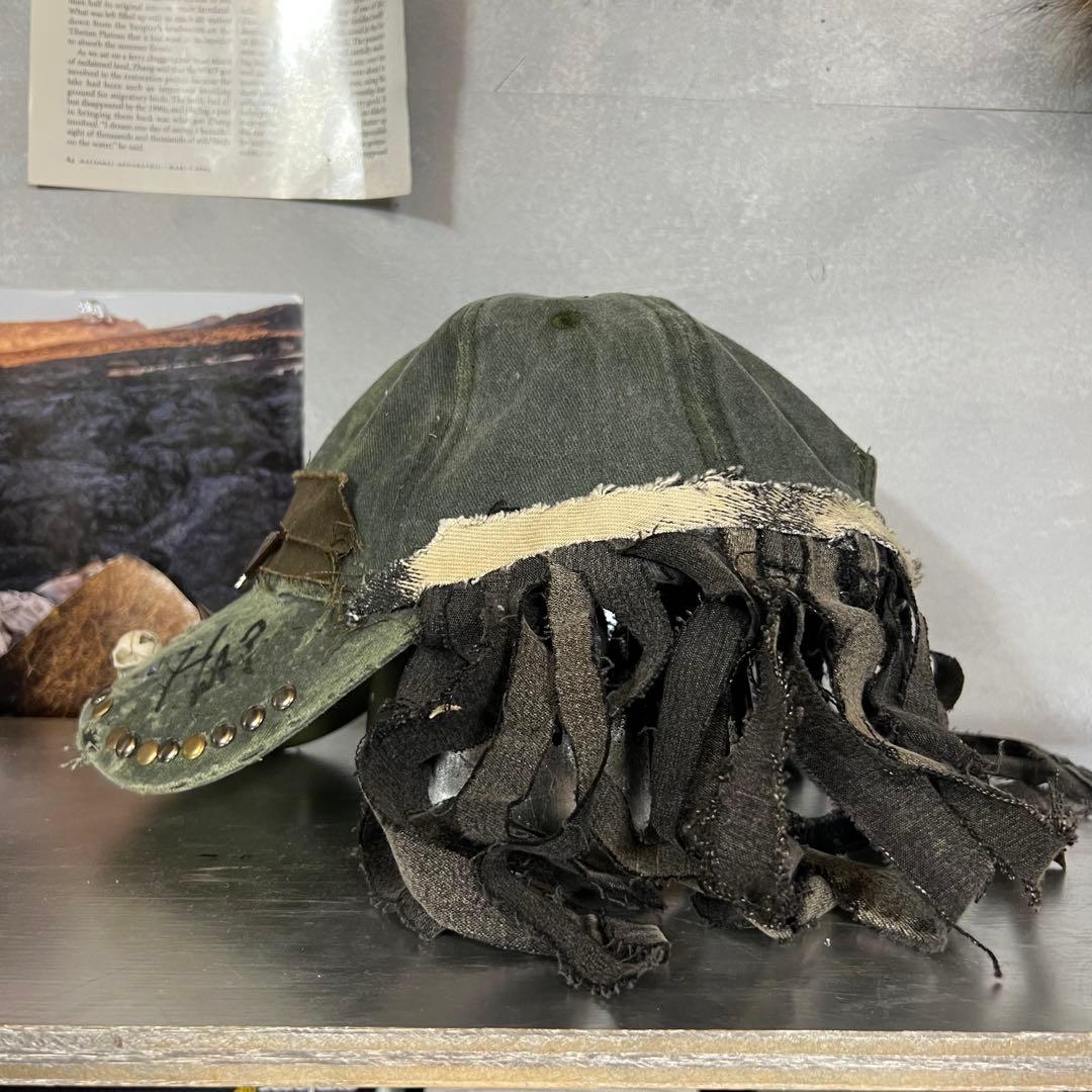 リメイク キャップ サイバー スカル ドクロ Y2K グランジ お兄系