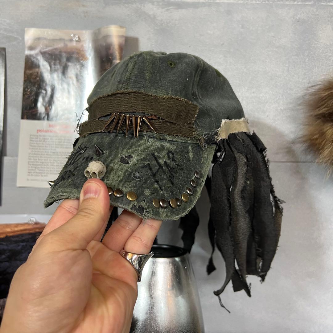 リメイク キャップ サイバー スカル ドクロ Y2K グランジ お兄系