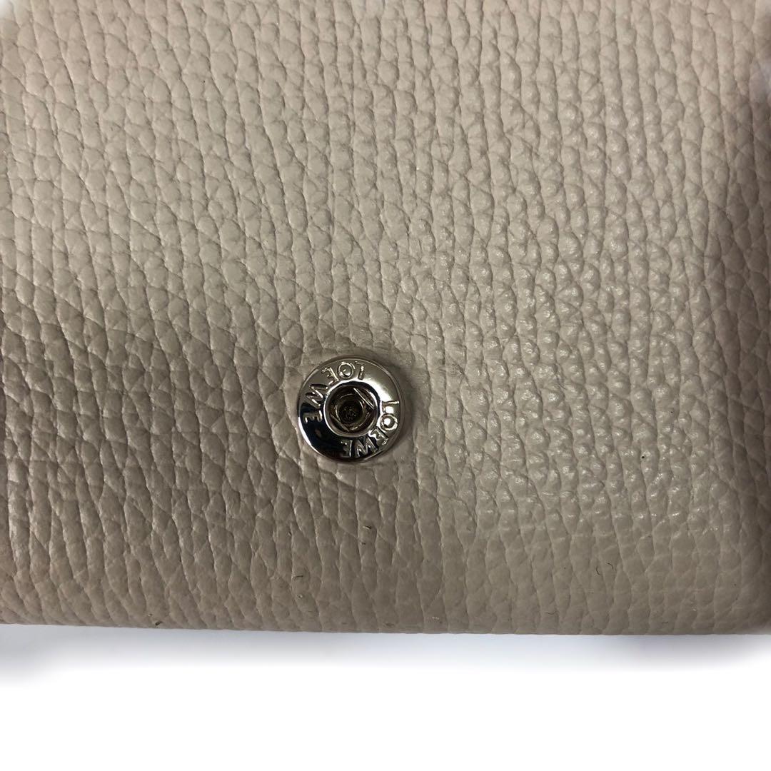 ロエベ　アナグラムバーティカルウォレットグレージュ　三つ折り財布　503