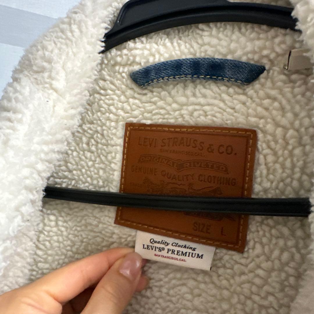 リーバイス ボアジャン シェルパトラッカージャケット ミディアムインディゴ