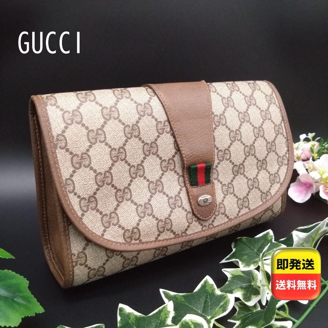 GUCCI クラッチバッグ GGスプリーム柄×シェリーライン 89・01・030