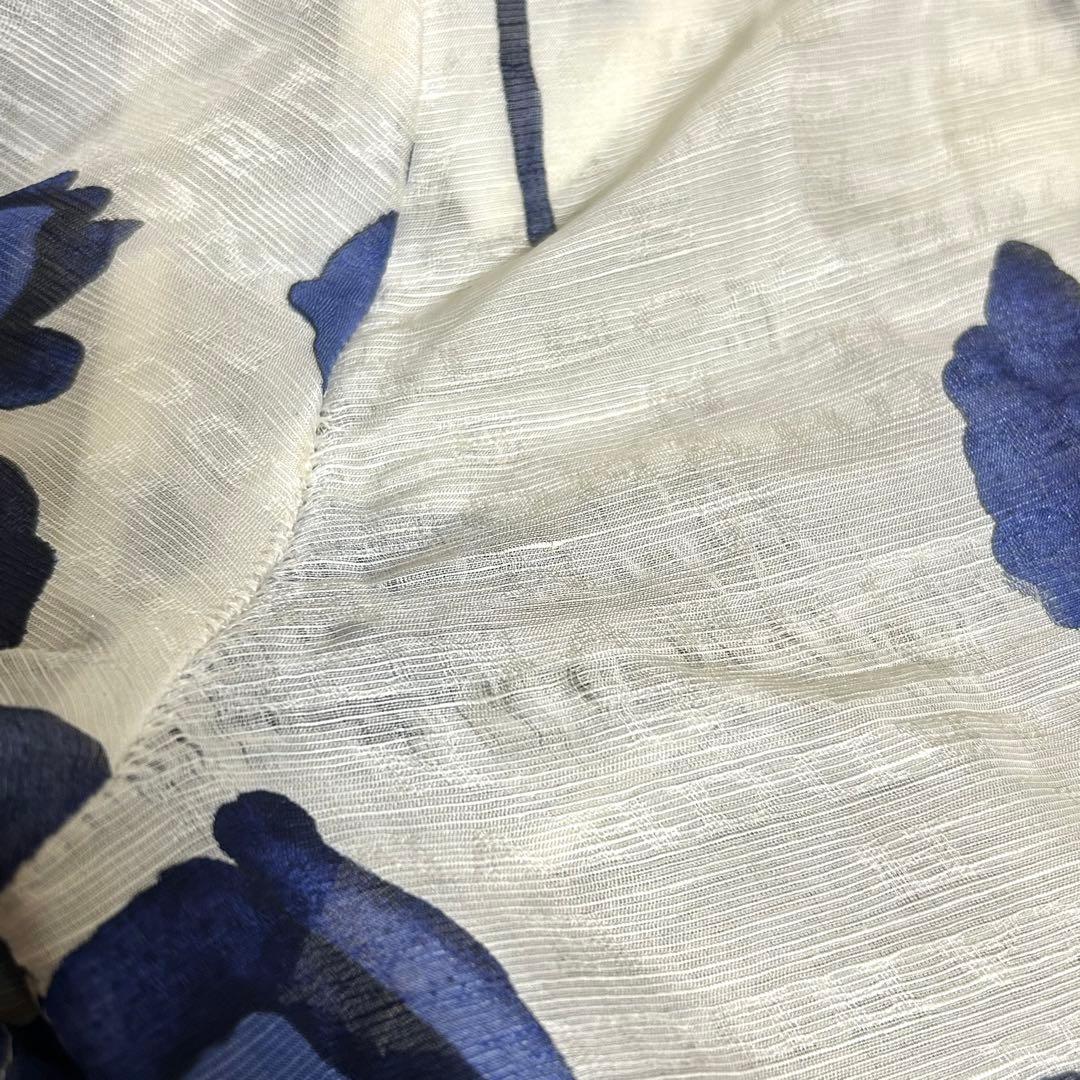 【美品】レオナール　テーラードジャケット　花柄　リネン×シルク　日本製　11AR