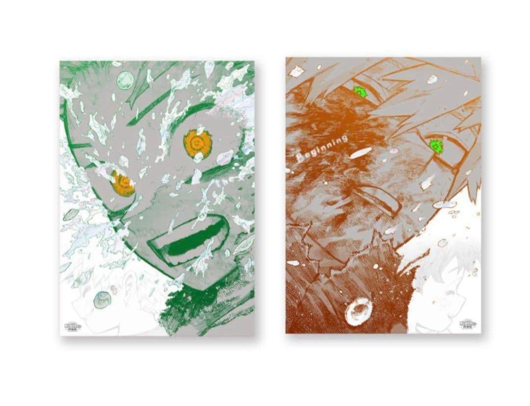 A2アートポスター 緑谷出久　爆豪勝己　僕のヒーローアカデミア 原画展