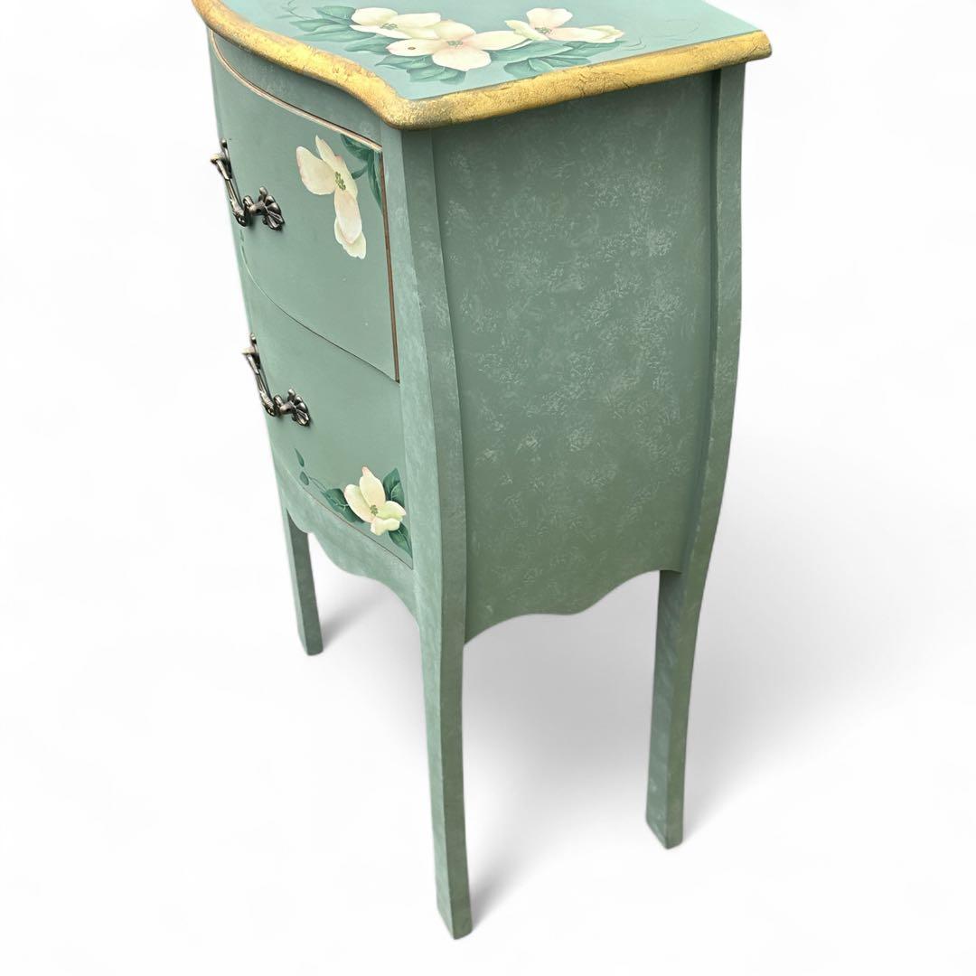 トールペイント ロココ調 コンソール サイドテーブル チェスト