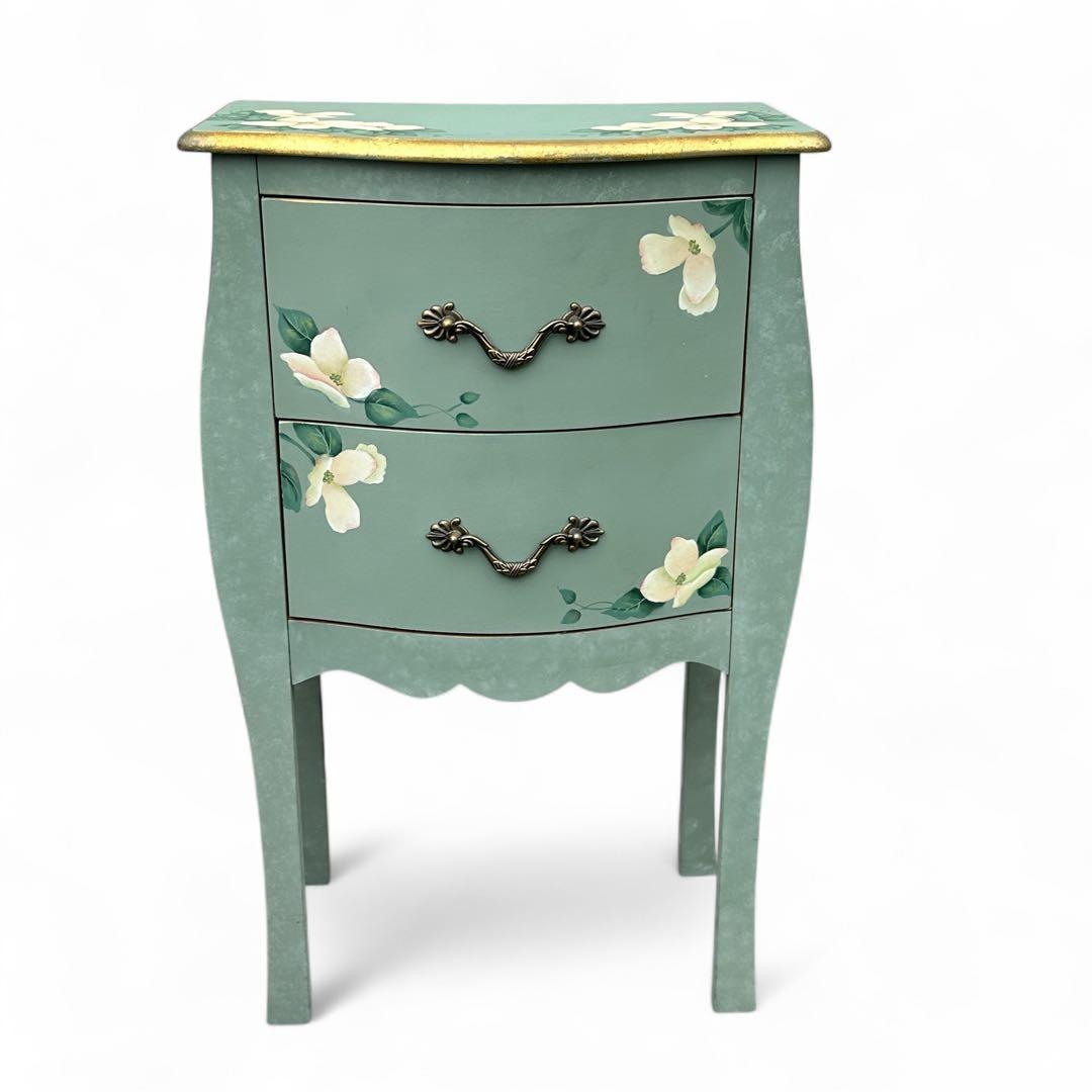 トールペイント ロココ調 コンソール サイドテーブル チェスト