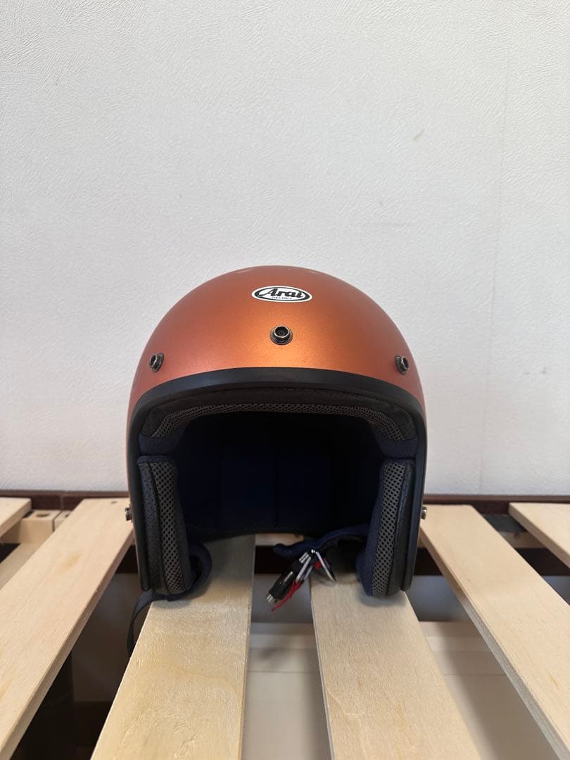アライ　ヘルメット　クラシックmod ダスクオレンジ シールド付61-62cm