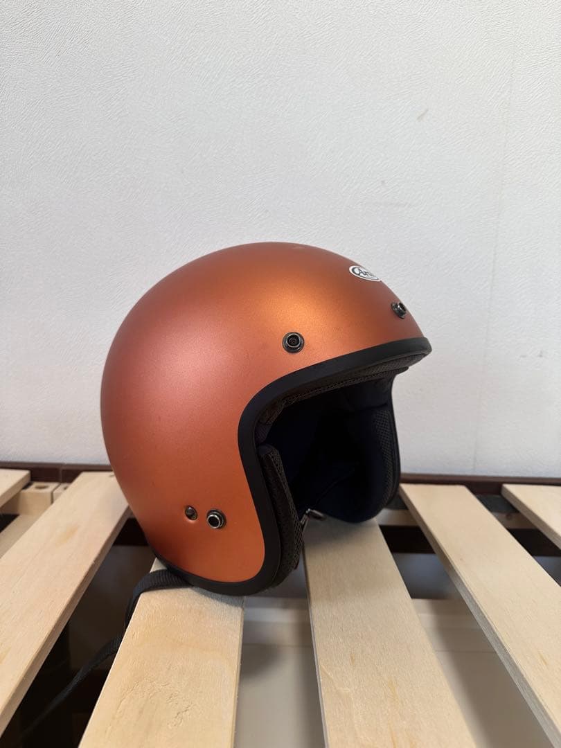 アライ　ヘルメット　クラシックmod ダスクオレンジ シールド付61-62cm