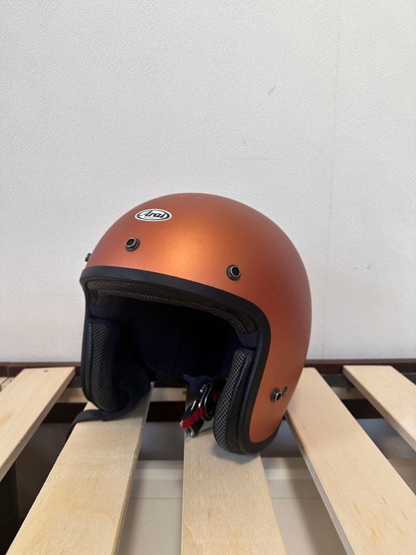 アライ　ヘルメット　クラシックmod ダスクオレンジ シールド付61-62cm