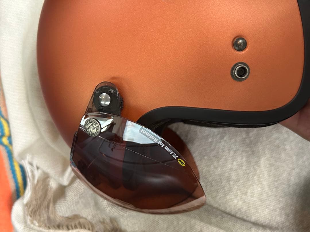 アライ　ヘルメット　クラシックmod ダスクオレンジ シールド付61-62cm