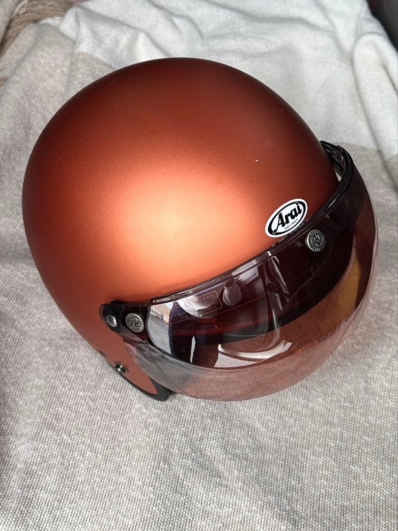 アライ　ヘルメット　クラシックmod ダスクオレンジ シールド付61-62cm