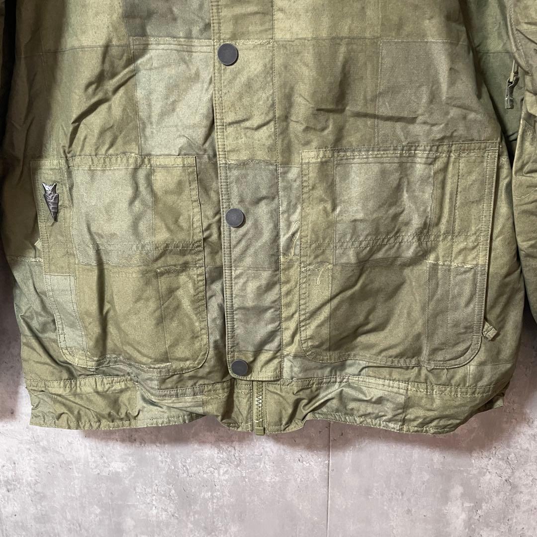 Burtonバートンスキーウェアスノーボードジャケット緑グリーンカーキチェック柄