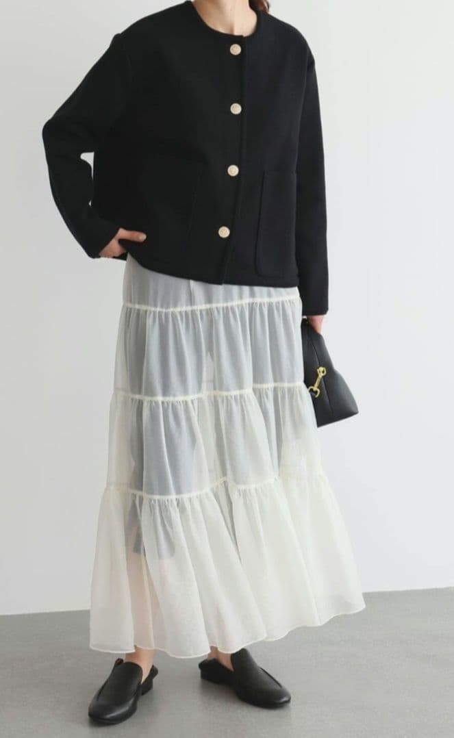 スローブイエナ　ダブルフェイスニットジャケット