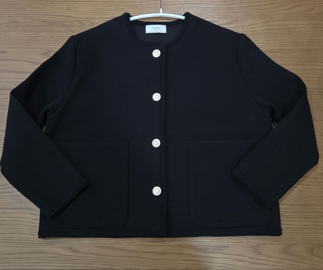 スローブイエナ　ダブルフェイスニットジャケット