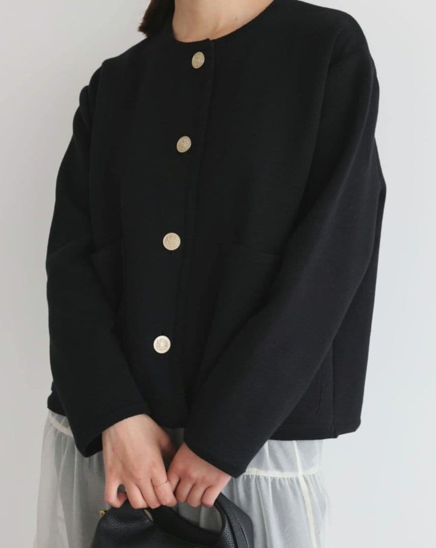 スローブイエナ　ダブルフェイスニットジャケット