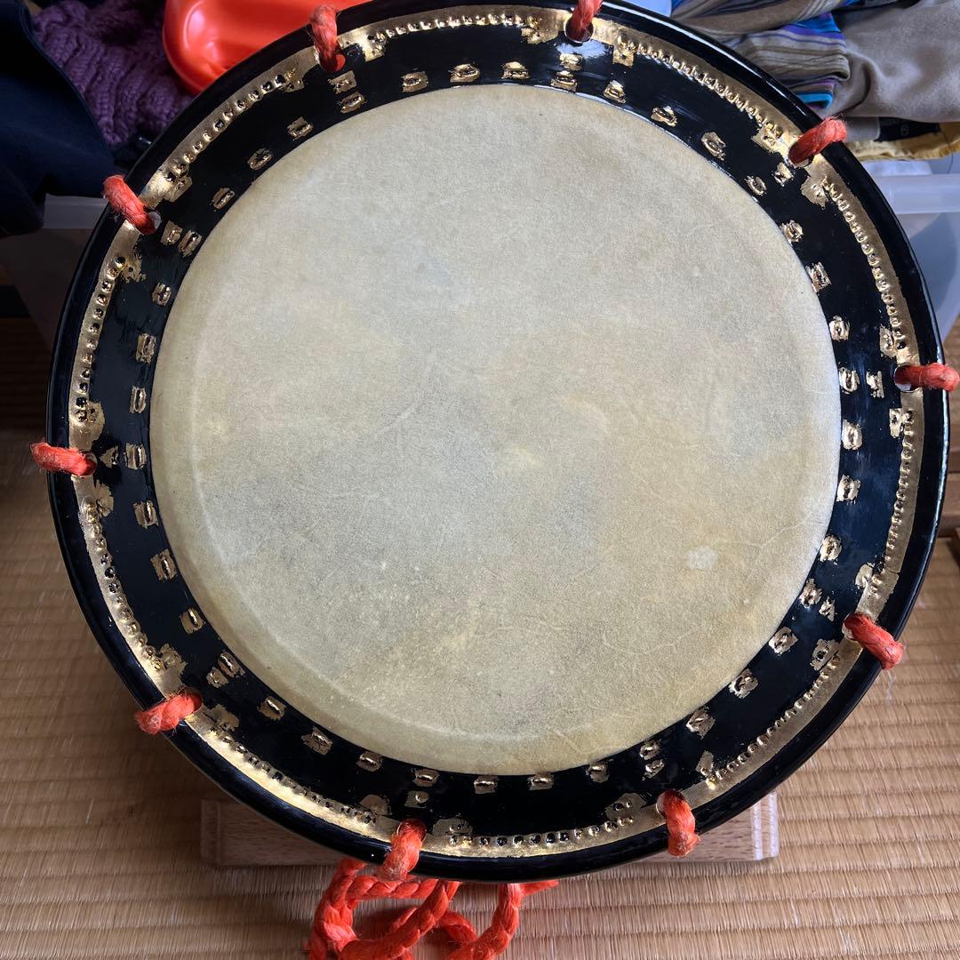 つ*様 和太鼓 直径約40cm 金色模様