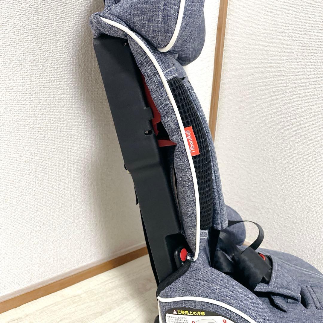 未使用級 日本育児 トラベルベストEC+ デニム チャイルドシート