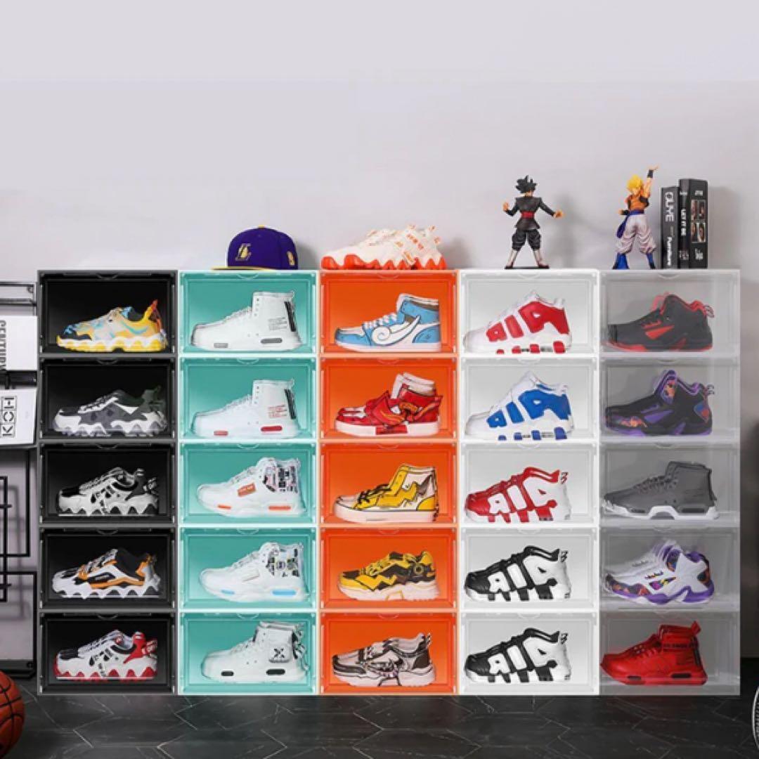 人気カラー グリーン シューズボックス 2個セット ハイカット対応 送料無料