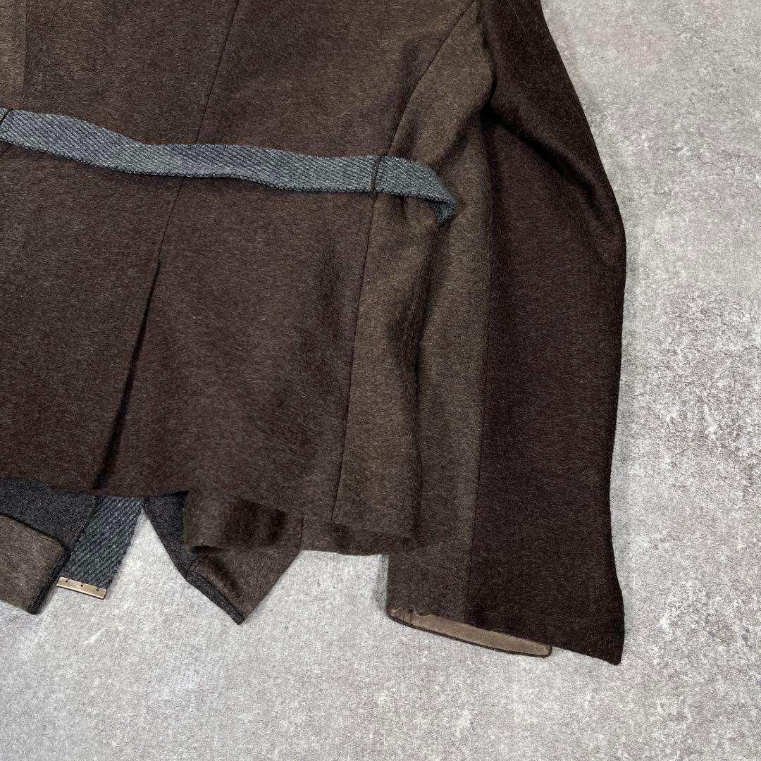 極美品 ブルネロクチネリ　ウール　ジャケット　ベルト　高品質　42 ブラウン
