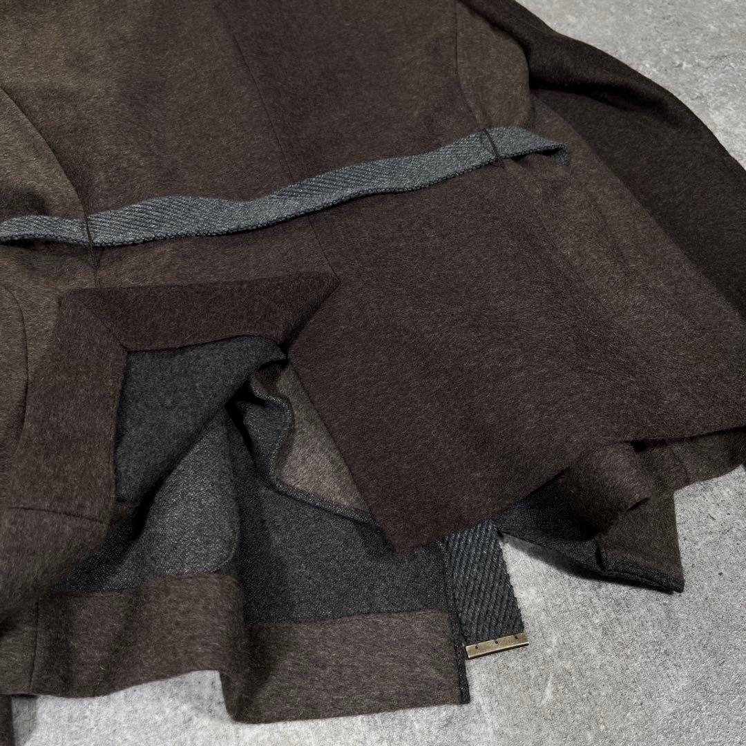 極美品 ブルネロクチネリ　ウール　ジャケット　ベルト　高品質　42 ブラウン