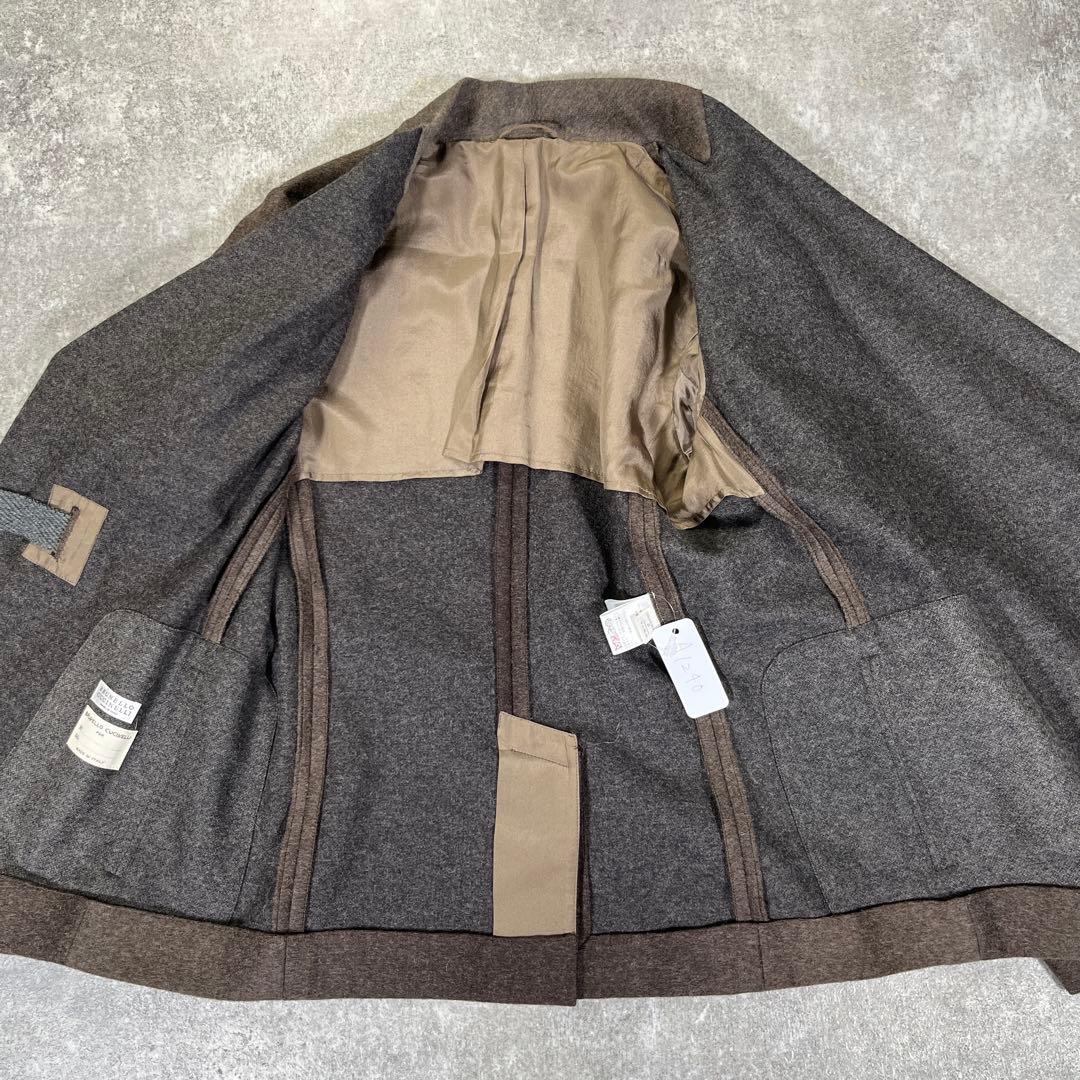 極美品 ブルネロクチネリ　ウール　ジャケット　ベルト　高品質　42 ブラウン