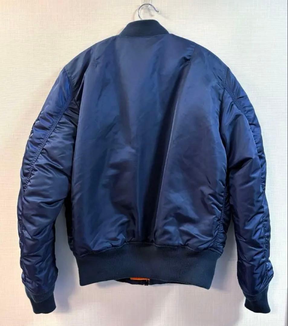 ALPHA アルファ MA-1 フライトジャケット ネイビー Sサイズ