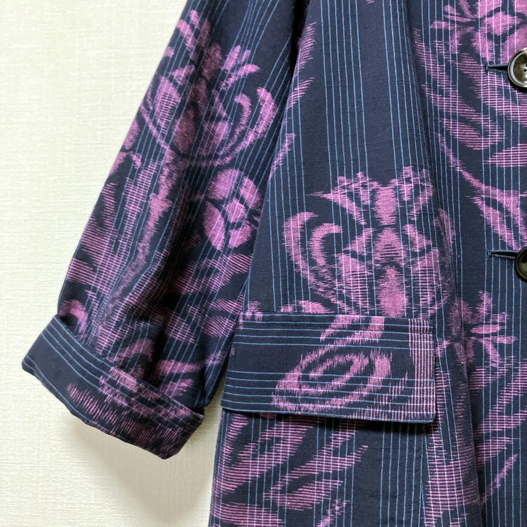 儀右衛門　ぎえもん　久留米かすり　スプリングコート　コート　希少　伝統工芸