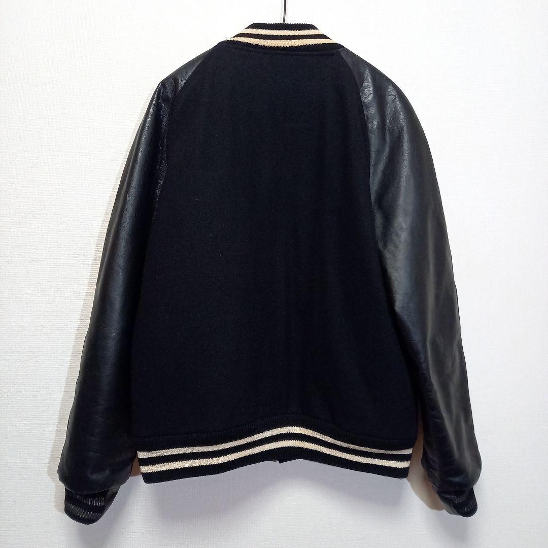 黒！USA製 GOLDEN BEAR 袖レザー スタジャン アワードジャケット