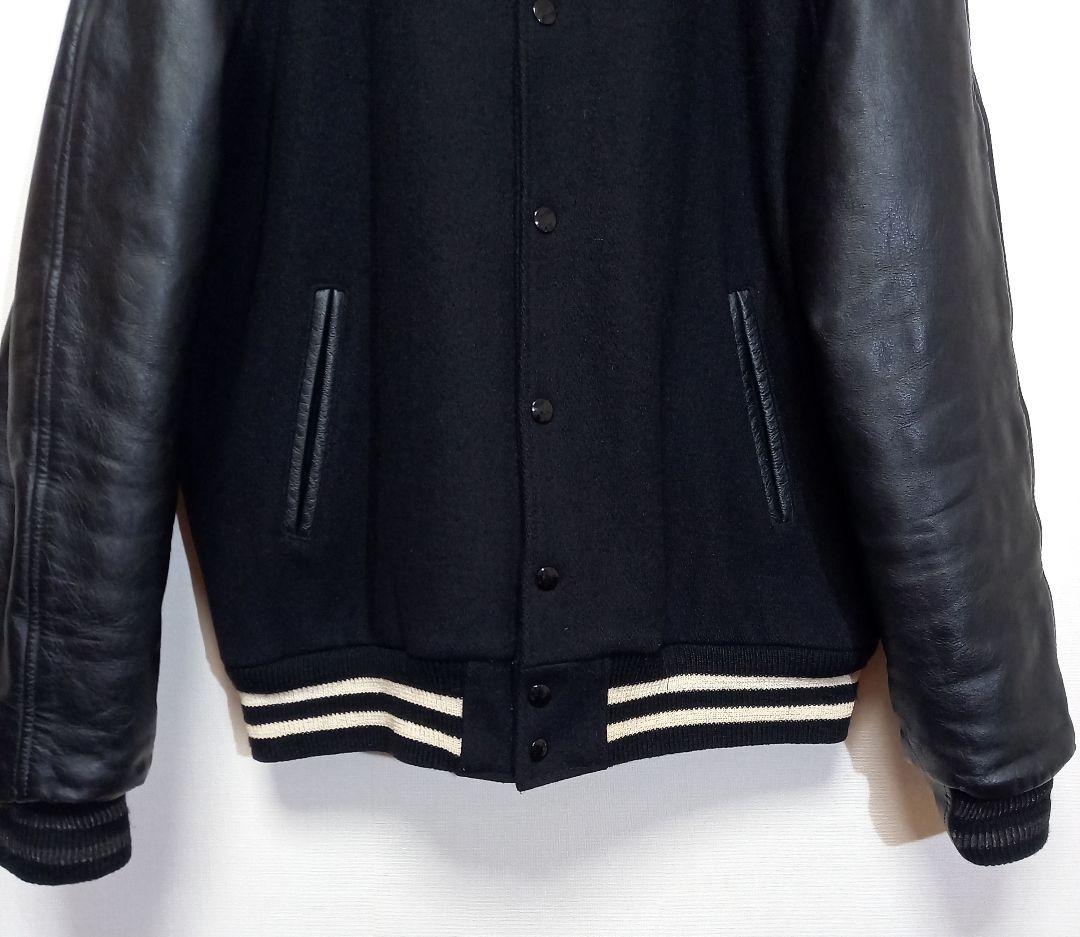 黒！USA製 GOLDEN BEAR 袖レザー スタジャン アワードジャケット