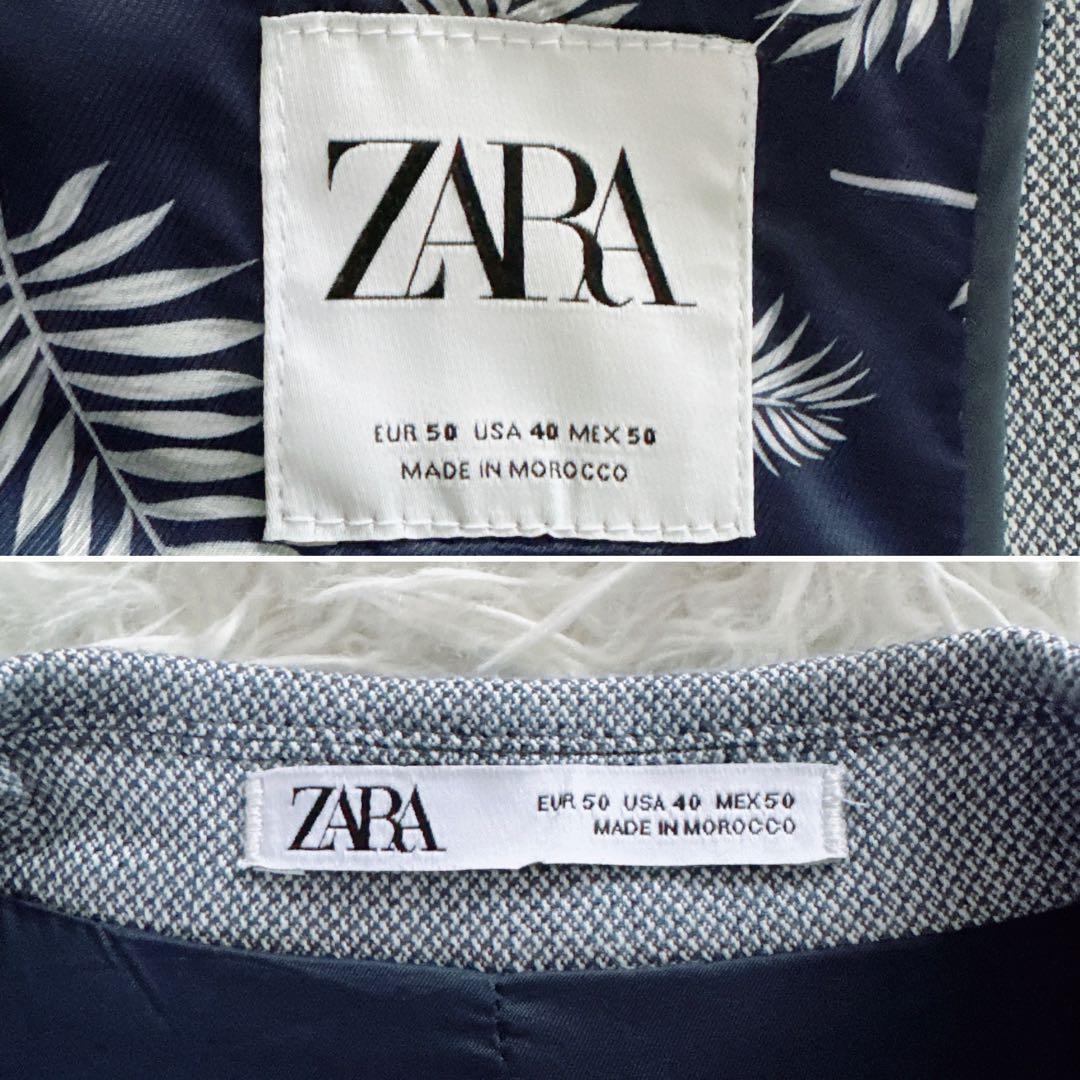 ZARA スーツセットアップ 2XL相当 希少サイズ・リネン混・軽量