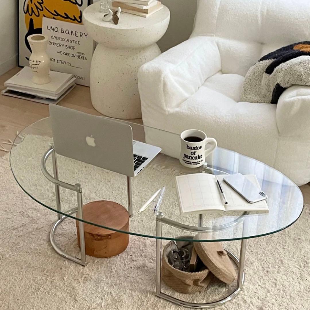 韓国　ペブルテーブル センターテーブル