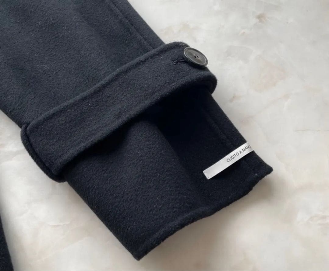 Emma　★SPORT MAX黒ベルテッドコートカシミヤS〜M