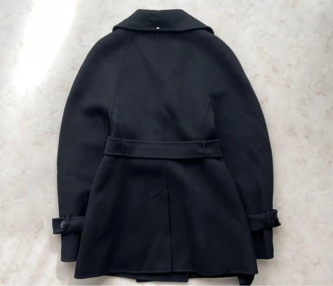 Emma　★SPORT MAX黒ベルテッドコートカシミヤS〜M