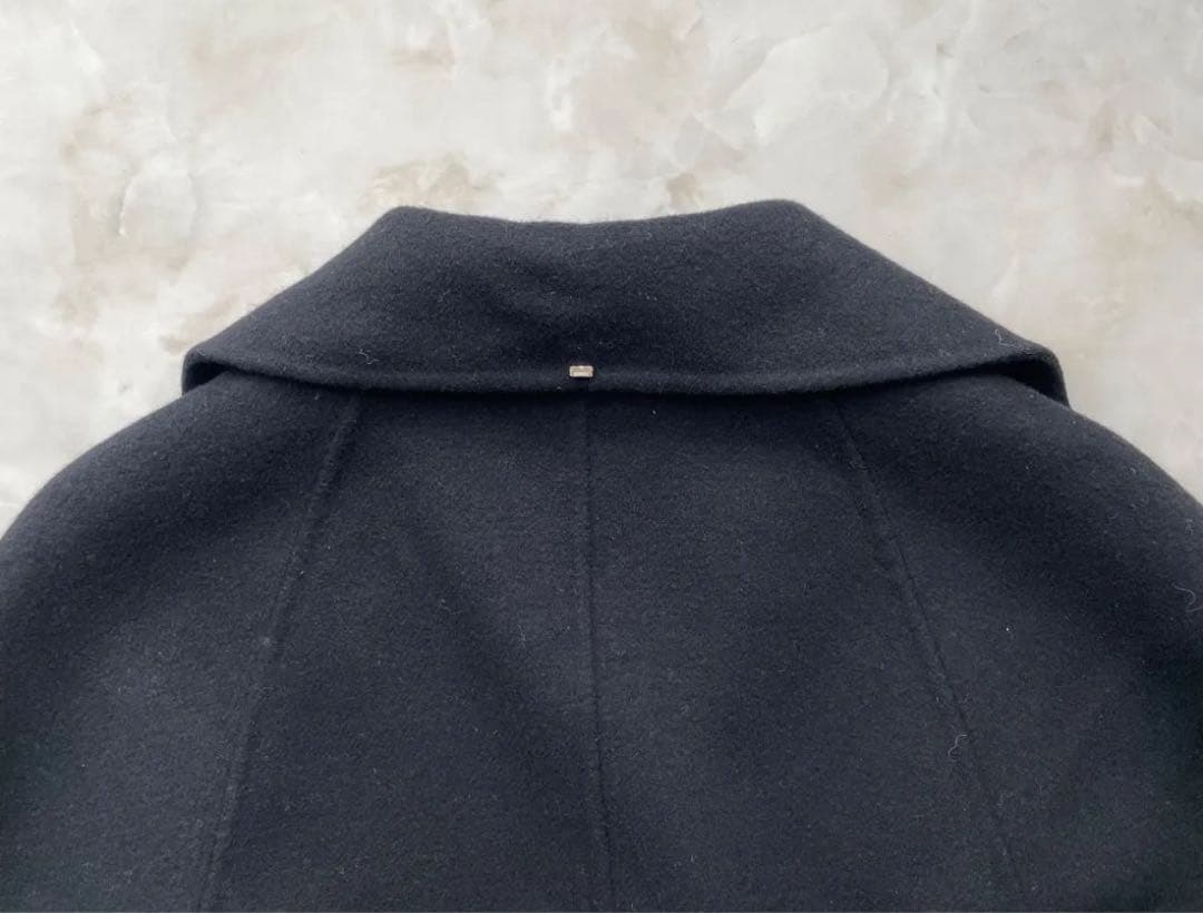 Emma　★SPORT MAX黒ベルテッドコートカシミヤS〜M