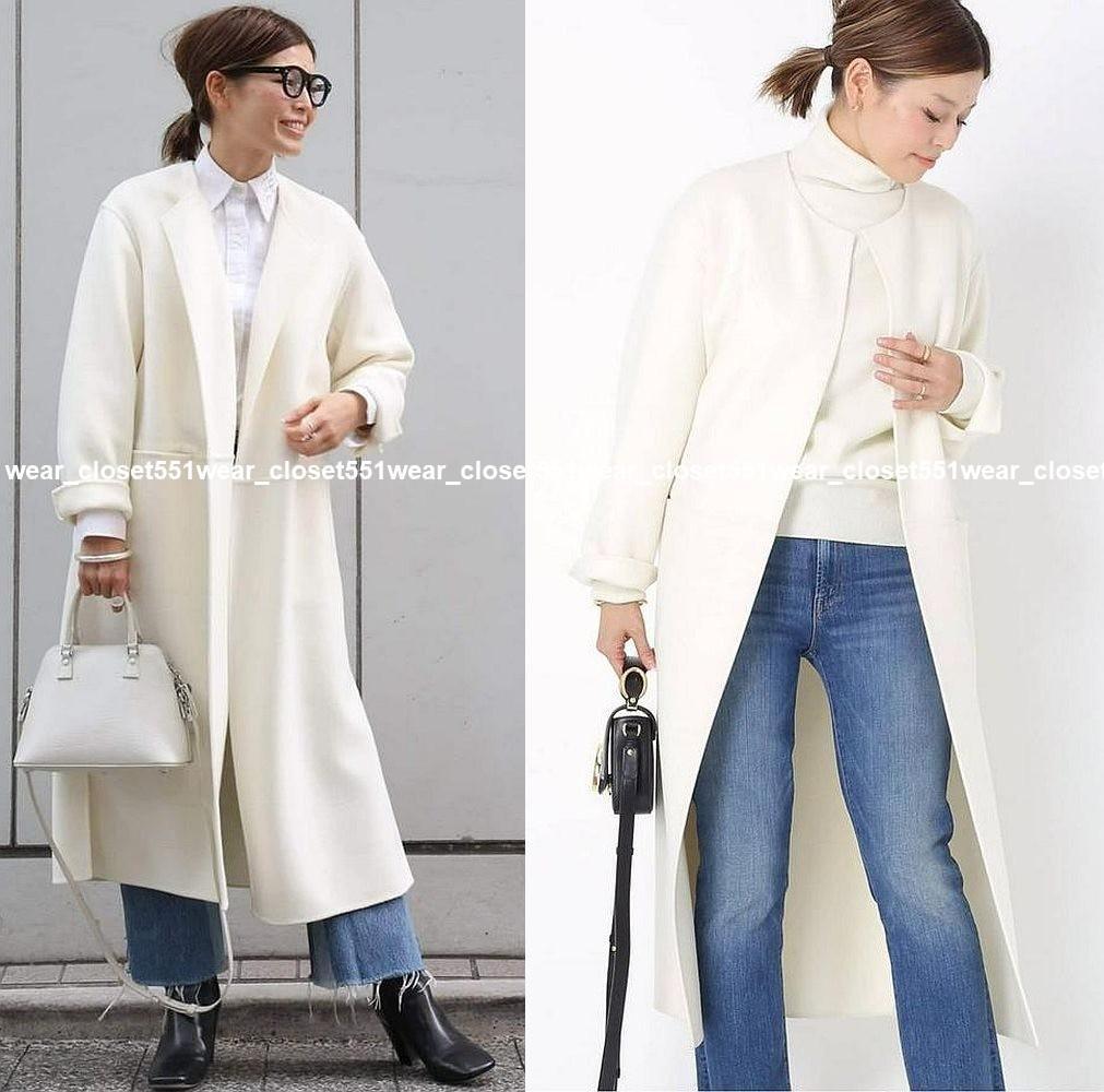 美品ドゥーズィエムクラス☆victorianリバーロングノーカラーコート38