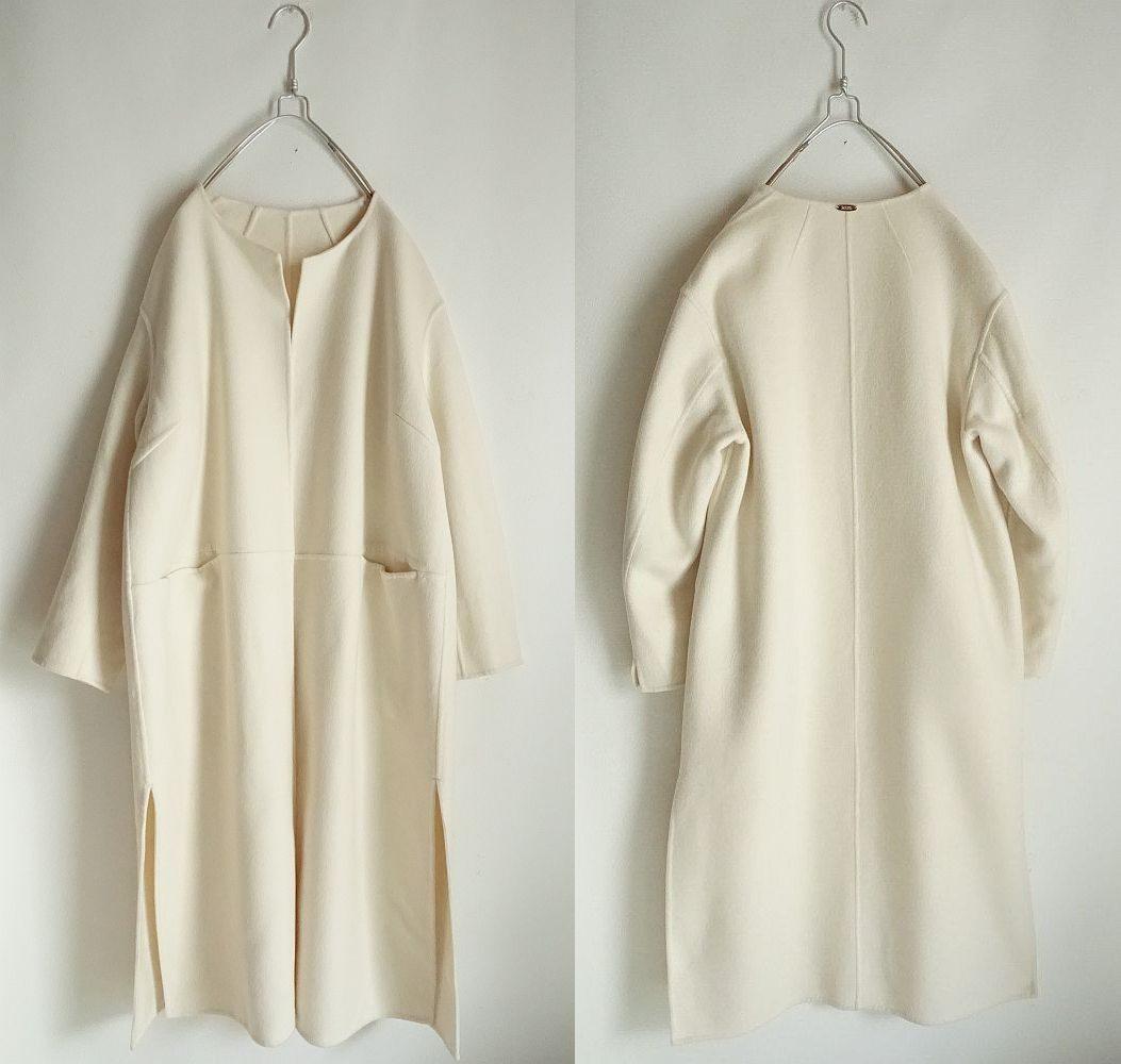 美品ドゥーズィエムクラス☆victorianリバーロングノーカラーコート38