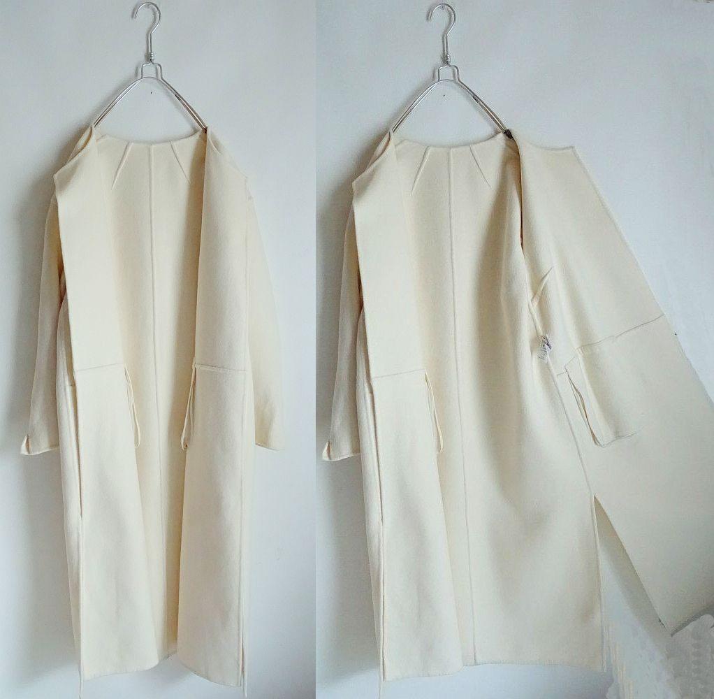 美品ドゥーズィエムクラス☆victorianリバーロングノーカラーコート38