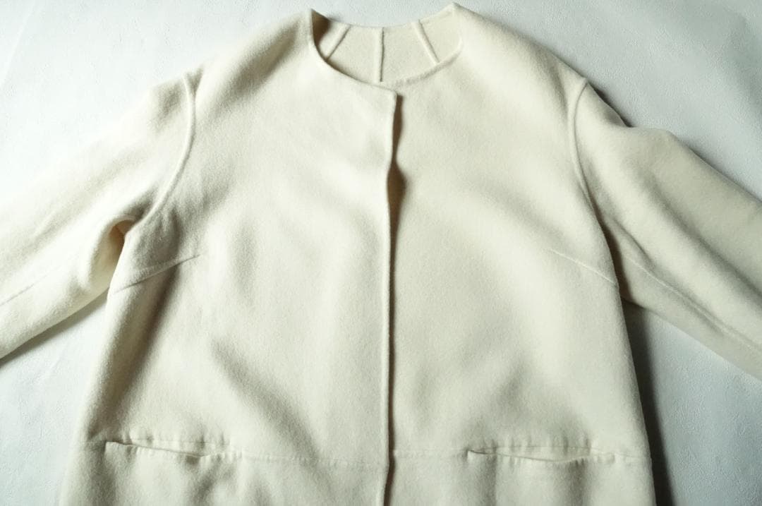 美品ドゥーズィエムクラス☆victorianリバーロングノーカラーコート38